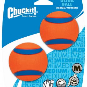 Chuckit Honden Speeltje Ultra Ball | 2 Stuks Duo Pack Medium 6 cm.