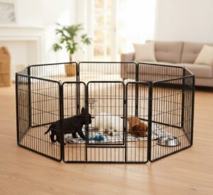 Topmast Puppyren Premium Zwart - 640 cm |  80 cm hoog