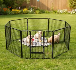 Topmast Puppyren - Zwart - 640 L x 60 cm Hoog