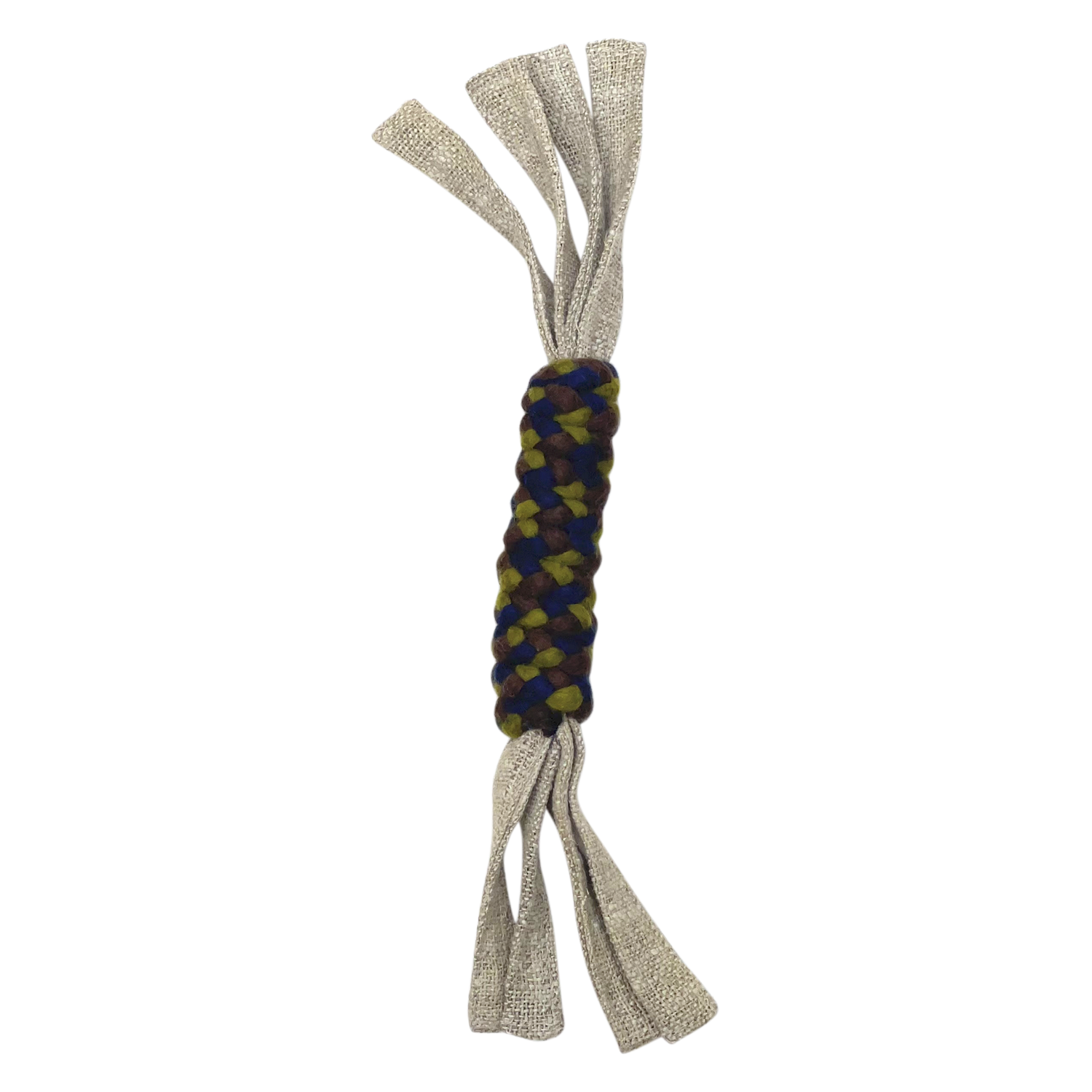 Dharma Dog Hennepkoord met Linten - Marine/Groen - M - 40cm Dharma Dog Karma Cat