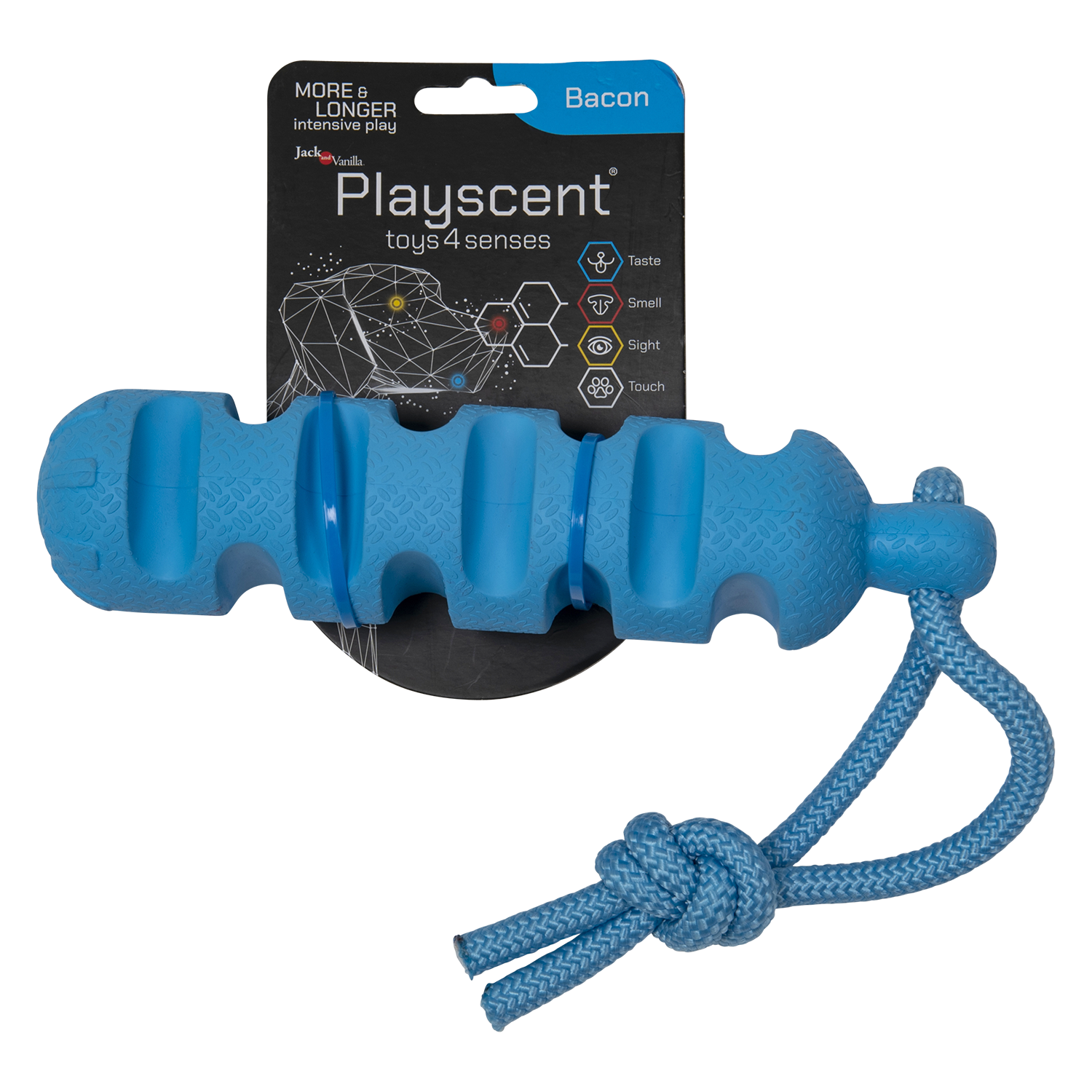 Playscent Dummy - Bacon - Blauw - 24cm Jack and Vanilla