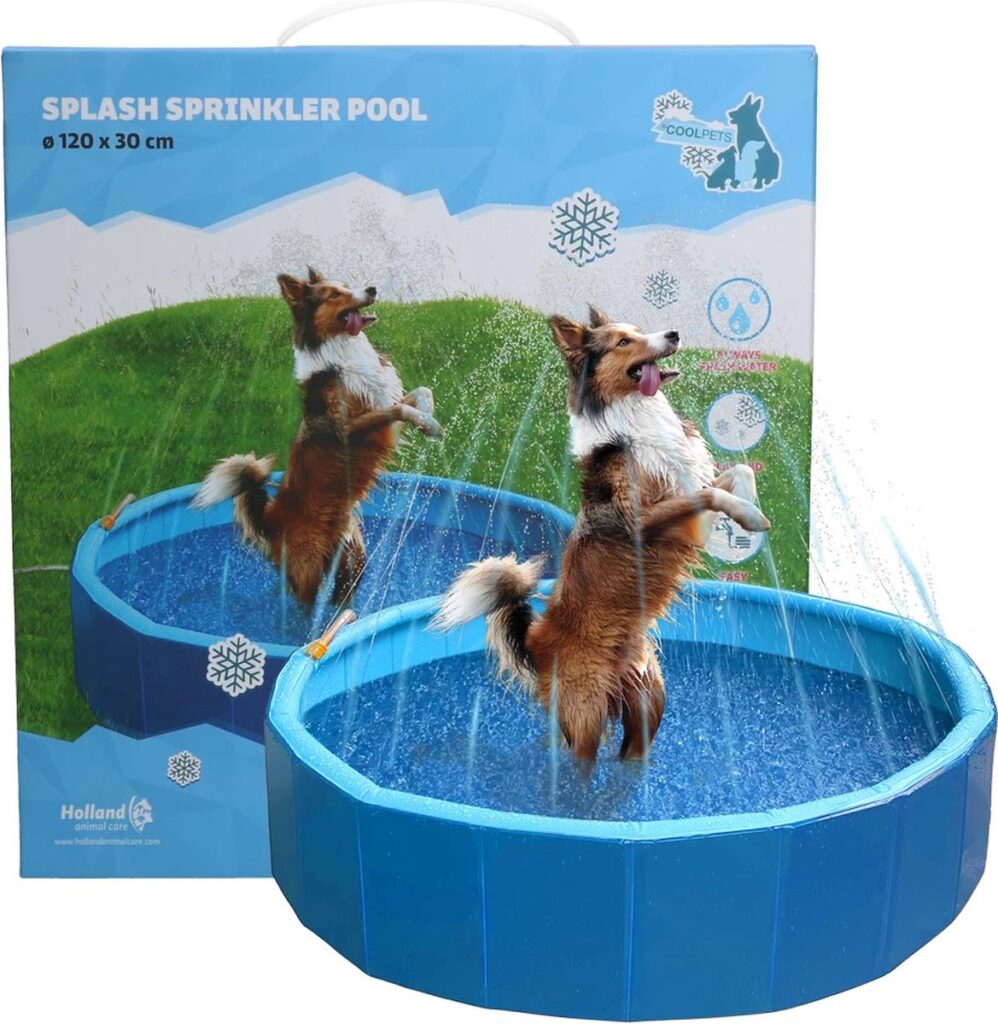 Coolpets Splash Sprinkler Pool – Verkoelend hondenzwembad met sproeiers