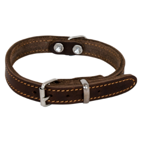 JV VETLEDER Halsband Bruin-30mmx60cm
