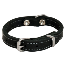 JV VETLEDER Halsband Zwart-30mmx75cm