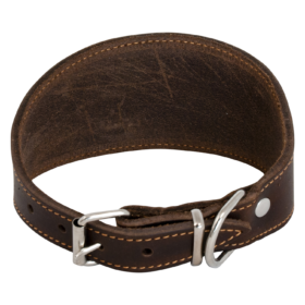 JV VETLEDER Windhondhalsband Bruin-48cm