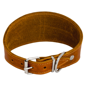 JV VETLEDER Windhondhalsband Cognac-42cm