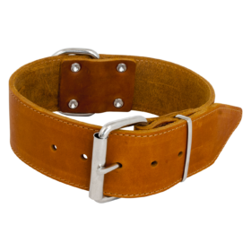 JV VETLEDER Brede Halsband Cognac-40mmx50cm