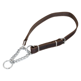 JV VETLEDER Sliphalsband Bruin-25mmx50-80cm