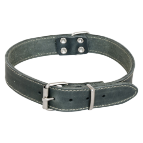 JV VETLEDER Halsband Grijs-30mmx70cm