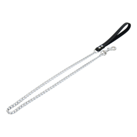 JV VETLEDER Kettinglijn Zwart-20mmx110cm