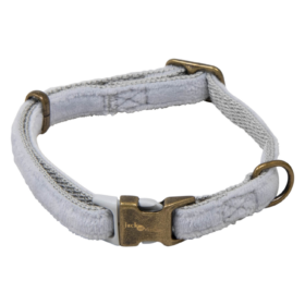 JV VELVET Halsband Smoke-M 15mmx31-46cm