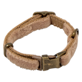 JV VELVET Halsband Camel-L 15mmx35-55cm