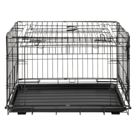 JV TRAVEL Draadkooi met Schuifdeur Zwart-M 76x48x54cm