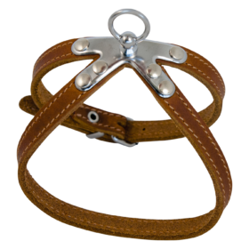 JV VETLEDER Springtuigje Cognac-10mmx25cm