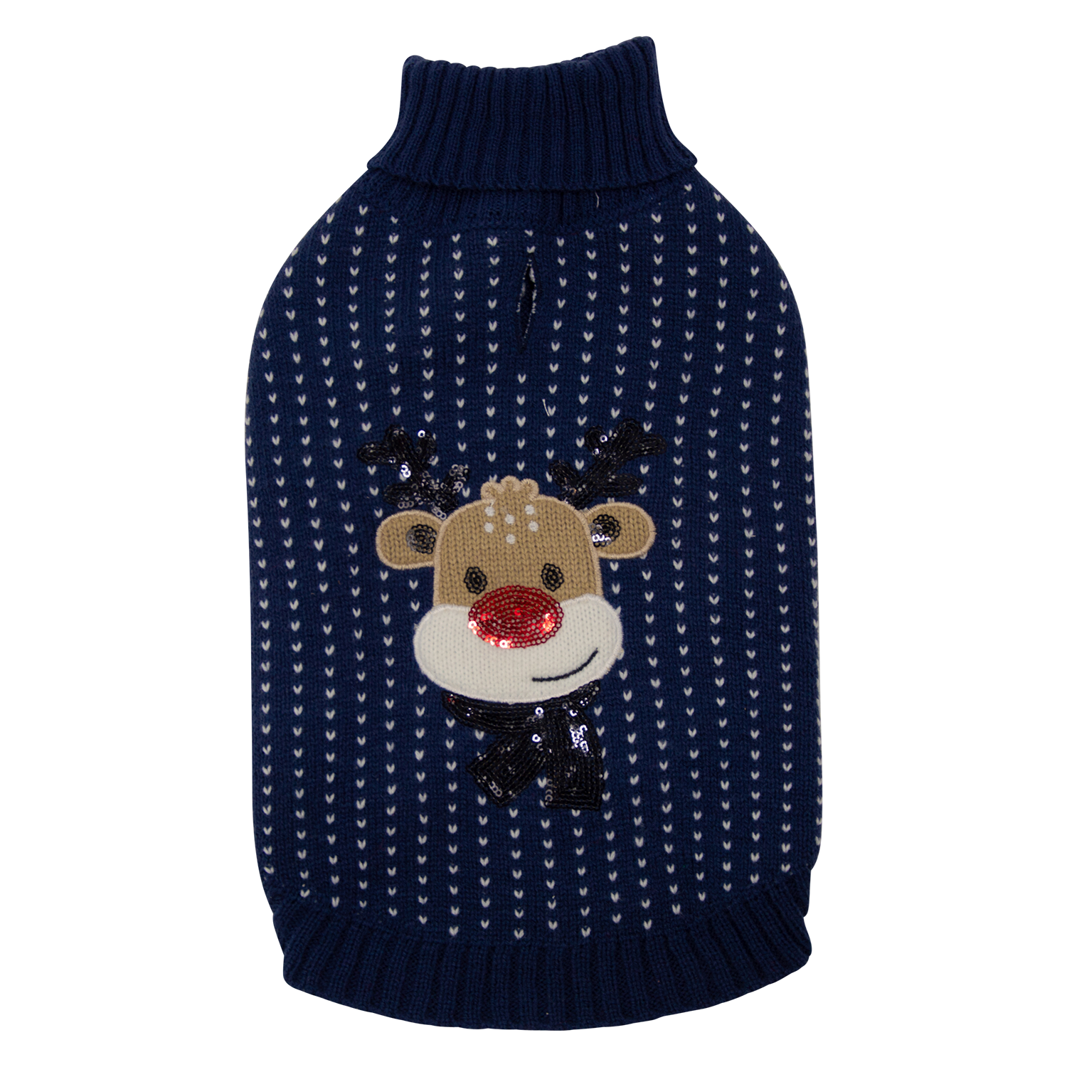 JV 5th Avenue Dogwalk Trui met Rendier Donkerblauw- M