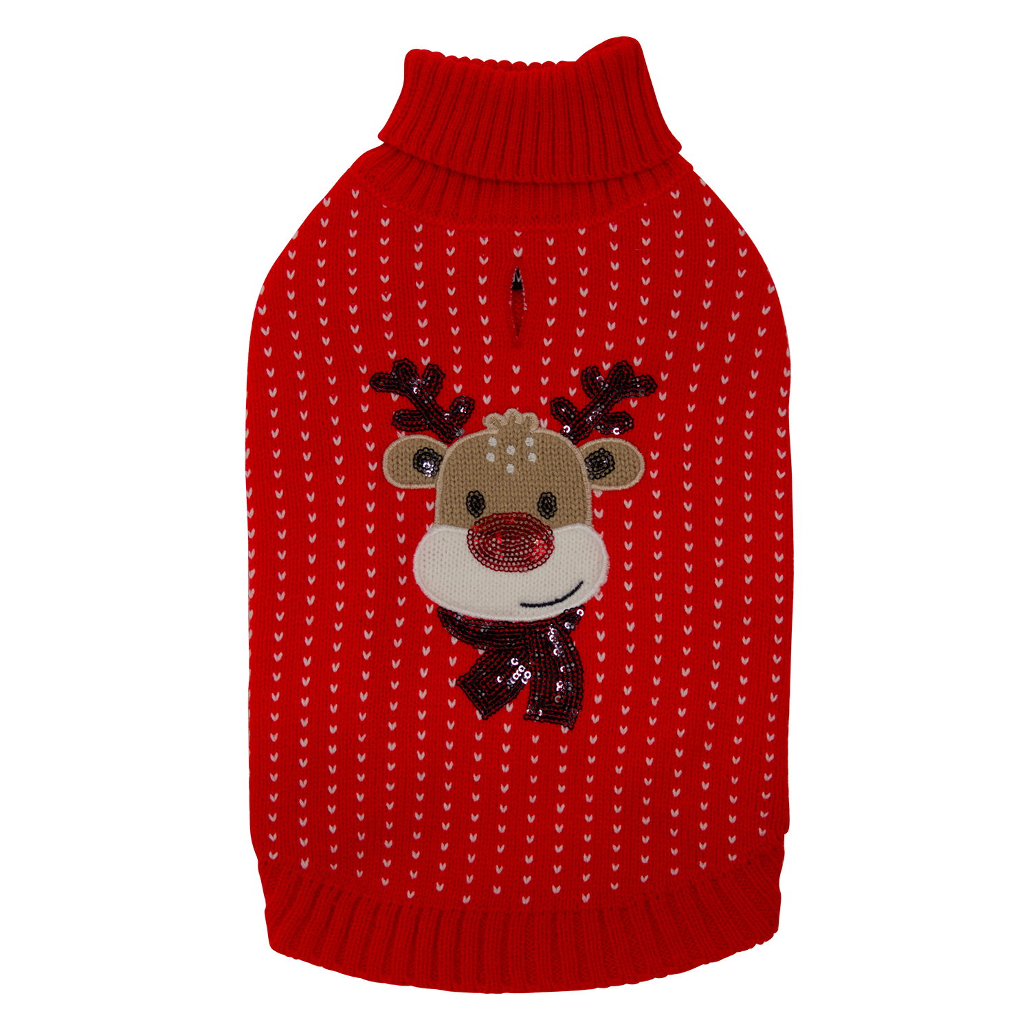 JV 5th Avenue Dogwalk Trui met Rendier Rood- XS