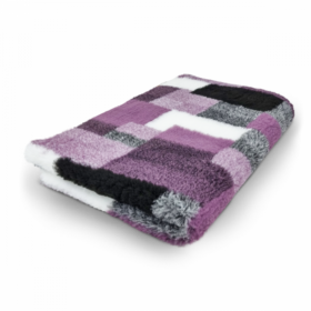 Vet Bed Patchwork - Lila, Zwart & Wit - Rol van 10 Mtr. 150 cm Breed