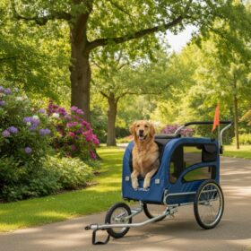 Topmast Hondenfietskar - Original Jogger - Met Jogger Functie - Opvouwbaar - Blauw - XL