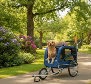 Topmast Hondenfietskar - Original Jogger - Met Jogger Functie - Opvouwbaar - Blauw - XL