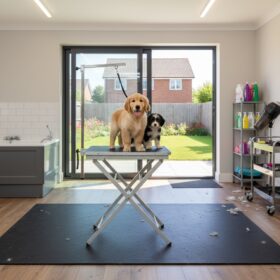 Topmast Trimtafel Showtime - Verstelbaar - Inklapbaar - Zwart - 60 x 45 x 82 cm