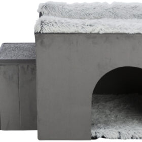 Trixie hondenmand huis harvey met trap grijs / wit 154X60X60 CM